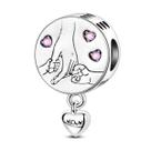 Pingente Berloque Charm Prata 925 - Separador Amor Mãe e Filhos