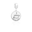 Pingente berloque coffee lover prata 925