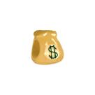 Pingente Berloque Folheado A Ouro 18K Saco de Dinheiro Pingente Berloque Folheado A Ouro 18K Saco de Dinheiro