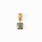 Pingente Berloque Pendente Quadrado Zircônia Folheado Ouro 18k Pingente Berloque Pendente Quadrado Zircônia Folheado Ouro 18k