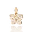 Pingente borboleta banhado a ouro BRANCO 542874 Rommanel