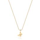 Pingente Borboleta Delicado Pequeno Em Ouro 10k P78