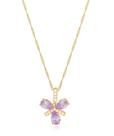 Pingente Borboleta Libélula + Corrente Singapura Ouro 18k