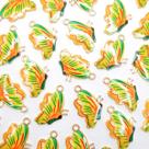 Pingente Borboleta Metal Amarelo 16x25mm 5pçs 25g Colar Pulseira