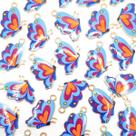 Pingente Borboleta Metal Azul Claro 16x25mm 5pçs 25g Colar Pulseira