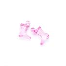 Pingente Bota Acrílico Rosa Transparente 9x14mm 100pçs 50g