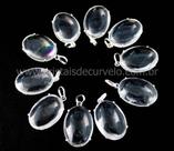 Pingente Cabochão de Cristal Quartzo Prata 950 - Garra REFF CP6119