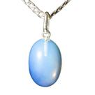 Pingente Cabochão de Pedra da Lua Opalina em Prata 950 - 5 Unidades Atacado