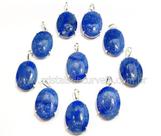 Pingente Cabochão de Quartzo Azul com Montagem em Prata 950 - 5 Unidades