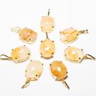 Pingente Cabochão Oval Hematoide Amarelo com Montagem em Garra de Prata 950 - Acessório Elegante