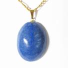 Pingente Cabochão Oval Signo Sagitário Quartzo Azul Dourado - 3 Unidades