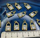 Pingente Cadeado de Ouro 18k - 01 Unidade