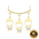 Pingente Canga Ouro 18k com 3 Pingentes filhos