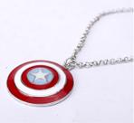 Pingente Capitão América Escudo Marvel Vingadores Colar Geek Nerd Acessório Herói Estrela
