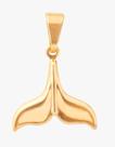 Pingente cauda de sereia pequeno banhado a ouro 18k