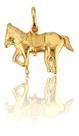 PINGENTE CAVALO EM OURO 18K/750 (cod5y)