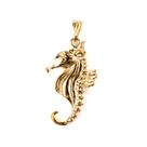 Pingente Cavalo Marinho 3,6 cm em Metal Dourado