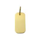 Pingente Chapa Retangular 2,5 cm em Ouro 18K Pingente Chapa Retangular 2,5 cm em Ouro 18K