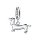 Pingente Charm MUNDELL 925 Sterling Silver Dachshund para pulseira