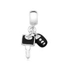 Pingente Chave e Alarme em Banho Prata Pulseiras Berloques