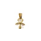 Pingente Chupeta Erê Umbanda 1,5 cm em Metal Dourado