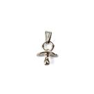 Pingente Chupeta Erê Umbanda 1,5 cm em Metal Niquelado