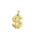 Pingente cifrão m - banhado a ouro 18k