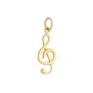 Pingente Clave De Sol Ouro Amarelo 18kl