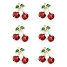 Pingente Coleção Frutas : Cereja - 6 Unidades