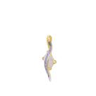 Pingente com Cristal de Quartzo rosa e zirconias banhado ouro 18k