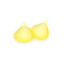 Pingente Concha Acrílico Amarelo Transparente 16x18mm 10pçs 12g