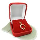 Pingente Coração 20mm Zirconia Folheado Ouro 18k Pi224