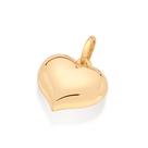 Pingente coração abaulado folheado a ouro 542710 Rommanel Pingente coração abaulado folheado a ouro 542710 Rommanel