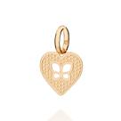 Pingente Coração com Borboleta Banhado Ouro Rommanel 590097 COR:DOURADO