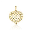 Pingente Coração Ouro 18k Com Zircônias