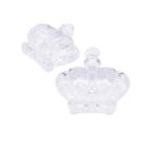 Pingente Coroa Acrílico Transparente 44mm 10pçs 140g