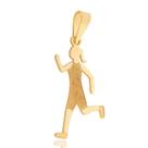 Pingente Corredora Atleta Maratonista Em Ouro 18k