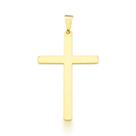 Pingente Crucifixo Lisa banhada Ouro 18k