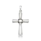 Pingente Crucifixo Madreperola 4cm Prata 925