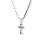 Pingente Crucifixo prata com marcassita