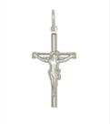Pingente Crucifixo Prata Maciça 925 4 Cm X 2 Cm