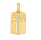 Pingente Cruz Chapa Ouro 18 k Peso 0.50 Grama 10 mm