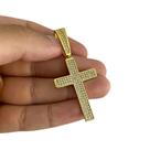 Pingente Cruz Cravejada m - Banhado a Ouro 18k