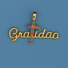 Pingente Cruz Cravejado Gratidão