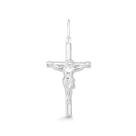 Pingente Cruz Crucifixo Palito com Cristo Grande Prata 925