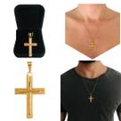 Pingente Cruz Crucifixo Semijoia Folheada a Ouro 18k
