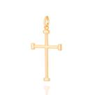Pingente Cruz Folheado A Ouro Rommanel Religioso 542208