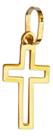 Pingente Cruz Lisa Chapa Vazada Mini Leve Ouro 18k Pingente Cruz Lisa Chapa Vazada Mini Leve Ouro 18k