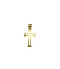 Pingente cruz p vazada - banhado a ouro 18k