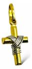 Pingente cruz palito com nó em ouro 18k/750 (cod5y)